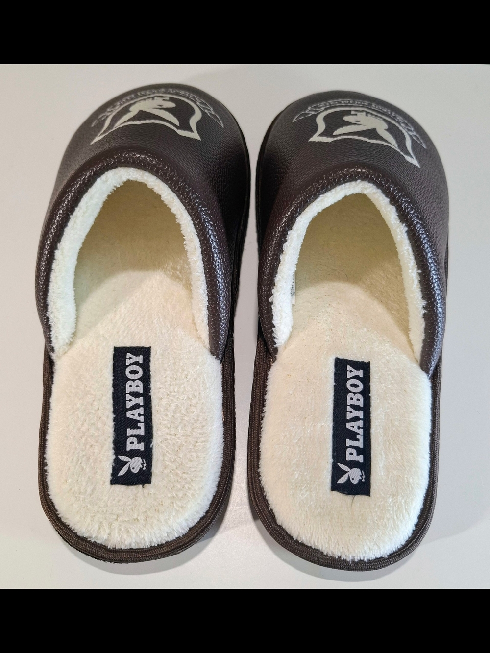 PLAYBOY Men's Brown Slip-On Loafers with White Crest - Picture 4 of 8